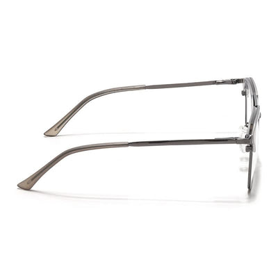 Eyejack Turbo Light Grey & Black Wayfarer Eyeglasses for Men & Women (202432CL924-C7)