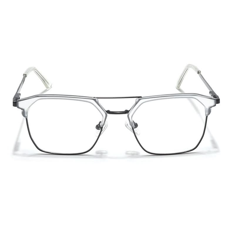 Eyejack Turbo Transparent & Black Wayfarer Eyeglasses for Men & Women (202432CL925-C8)
