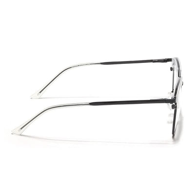 Eyejack Turbo Transparent & Black Wayfarer Eyeglasses for Men & Women (202432CL925-C8)