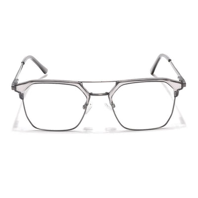 Eyejack Turbo Grey Transparent & Black Wayfarer Eyeglasses for Men & Women (202432CL926-C9)