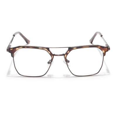 Eyejack Turbo Demi Brown Wayfarer Eyeglasses for Men & Women (202432CL928-C11)