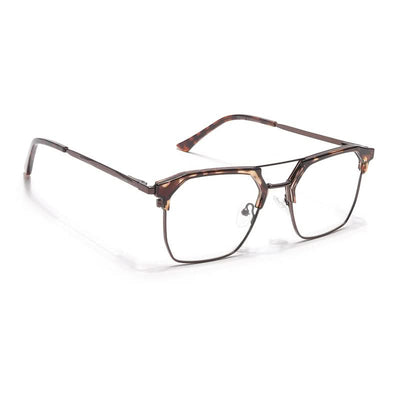 Eyejack Turbo Demi Brown Wayfarer Eyeglasses for Men & Women (202432CL928-C11)