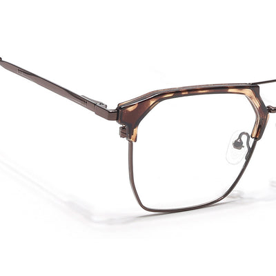 Eyejack Turbo Demi Brown Wayfarer Eyeglasses for Men & Women (202432CL928-C11)
