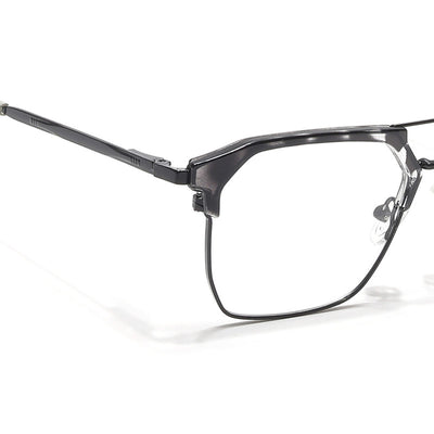 Eyejack Turbo Black & White Wayfarer Eyeglasses for Men & Women (202432CL929-C12)