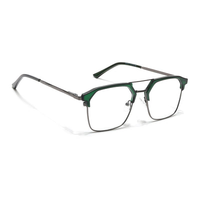 Eyejack Turbo Green & Black Wayfarer Eyeglasses for Men & Women (202433CL933-C4)