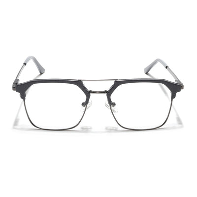 Eyejack Turbo Grey & Black Wayfarer Eyeglasses for Men & Women (202433CL935-C6)