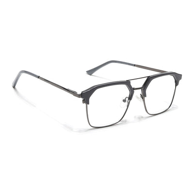 Eyejack Turbo Grey & Black Wayfarer Eyeglasses for Men & Women (202433CL935-C6)