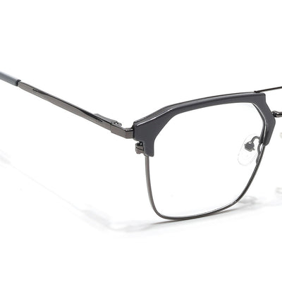 Eyejack Turbo Grey & Black Wayfarer Eyeglasses for Men & Women (202433CL935-C6)