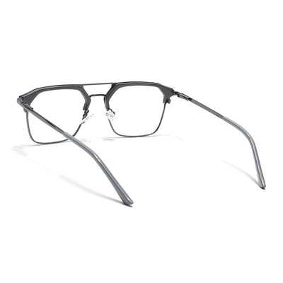 Eyejack Turbo Grey & Black Wayfarer Eyeglasses for Men & Women (202433CL935-C6)