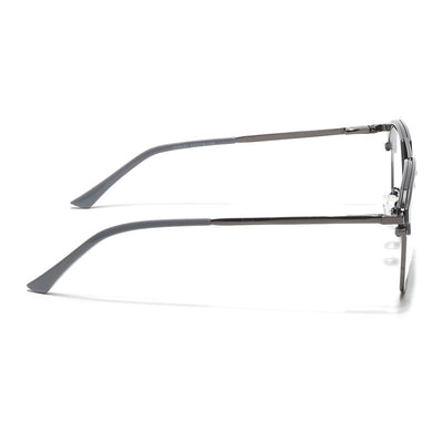 Eyejack Turbo Grey & Black Wayfarer Eyeglasses for Men & Women (202433CL935-C6)