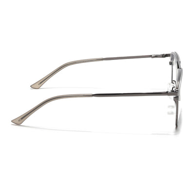 Eyejack Turbo Light Grey & Black Wayfarer Eyeglasses for Men & Women (202433CL936-C7)