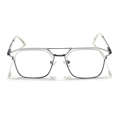 Eyejack Turbo Transparent & Black Wayfarer Eyeglasses for Men & Women (202433CL937-C8)