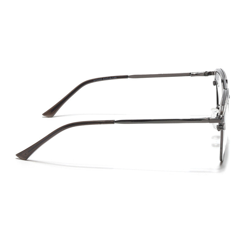 Eyejack Turbo Grey Transparent & Black Wayfarer Eyeglasses for Men & Women (202433CL938-C9)