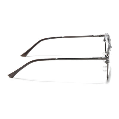 Eyejack Turbo Grey Transparent & Black Wayfarer Eyeglasses for Men & Women (202433CL938-C9)