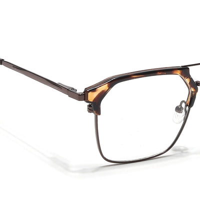 Eyejack Turbo Demi Brown Wayfarer Eyeglasses for Men & Women (202433CL940-C11)