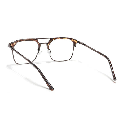 Eyejack Turbo Demi Brown Wayfarer Eyeglasses for Men & Women (202433CL940-C11)