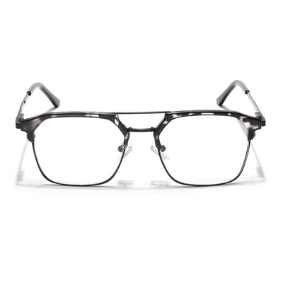 Eyejack Turbo Black & White Wayfarer Eyeglasses for Men & Women (202433CL941-C12)