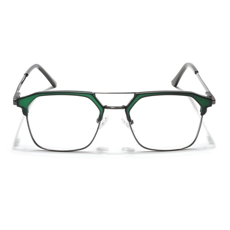 Eyejack Turbo Green & Black Wayfarer Eyeglasses for Men & Women (202434CL945-C4)