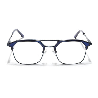 Eyejack Turbo Shine Blue Wayfarer Eyeglasses for Men & Women (202434CL946-C5)
