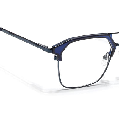 Eyejack Turbo Shine Blue Wayfarer Eyeglasses for Men & Women (202434CL946-C5)