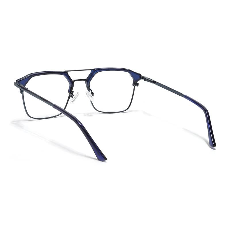 Eyejack Turbo Shine Blue Wayfarer Eyeglasses for Men & Women (202434CL946-C5)