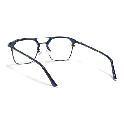Eyejack Turbo Shine Blue Wayfarer Eyeglasses for Men & Women (202434CL946-C5)