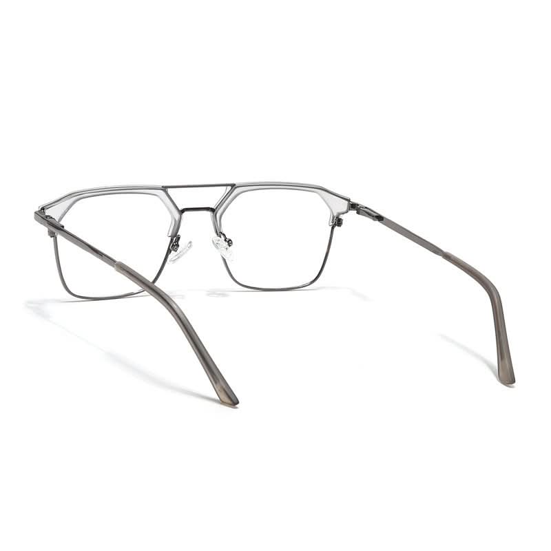 Eyejack Turbo Light Grey & Black Wayfarer Eyeglasses for Men & Women (202434CL948-C7)