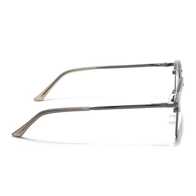 Eyejack Turbo Light Grey & Black Wayfarer Eyeglasses for Men & Women (202434CL948-C7)