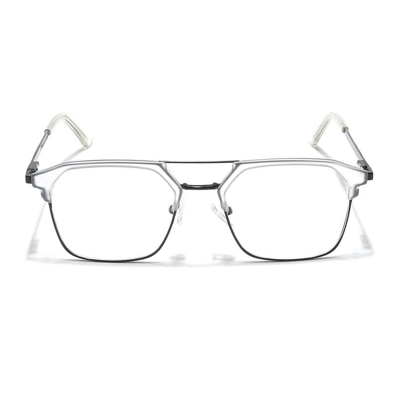 Eyejack Turbo Transparent & Black Wayfarer Eyeglasses for Men & Women (202434CL949-C8)