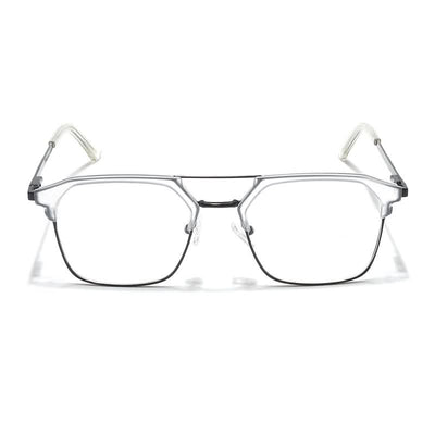 Eyejack Turbo Transparent & Black Wayfarer Eyeglasses for Men & Women (202434CL949-C8)