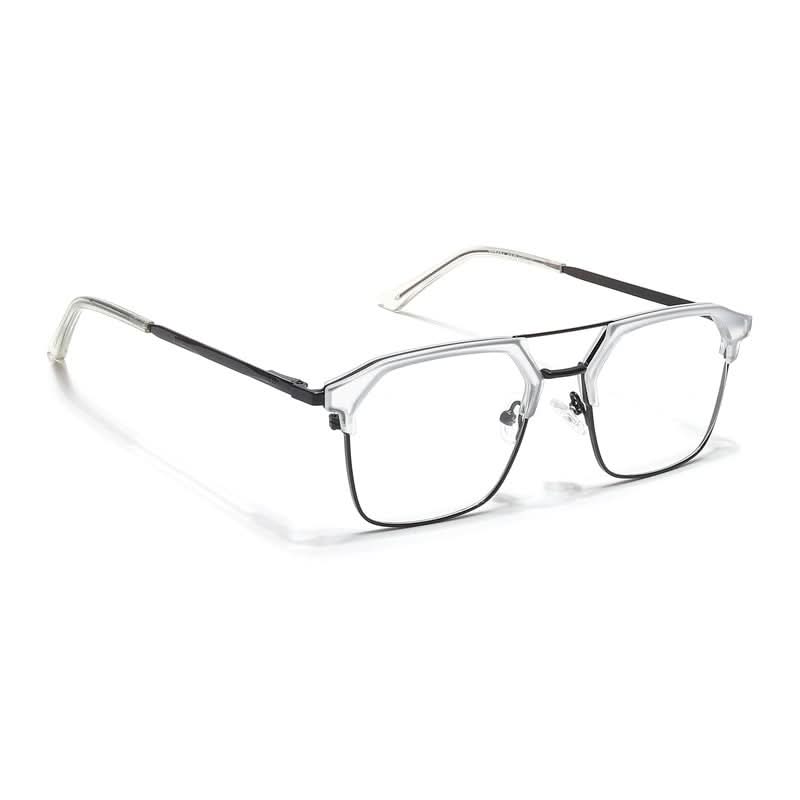 Eyejack Turbo Transparent & Black Wayfarer Eyeglasses for Men & Women (202434CL949-C8)