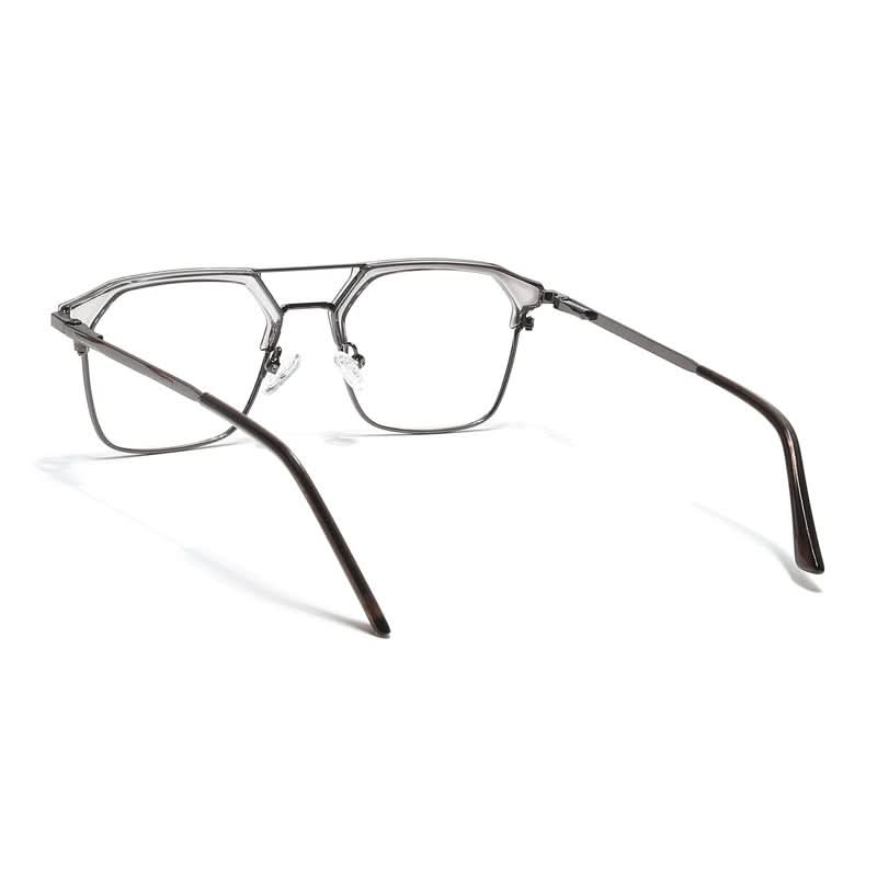 Eyejack Turbo Grey Transparent & Black Wayfarer Eyeglasses for Men & Women (202434CL950-C9)