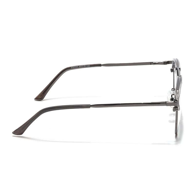Eyejack Turbo Grey Transparent & Black Wayfarer Eyeglasses for Men & Women (202434CL950-C9)