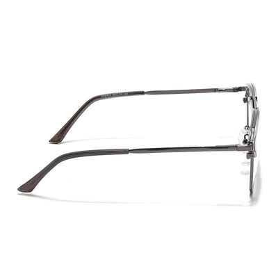 Eyejack Turbo Grey Transparent & Black Wayfarer Eyeglasses for Men & Women (202434CL950-C9)
