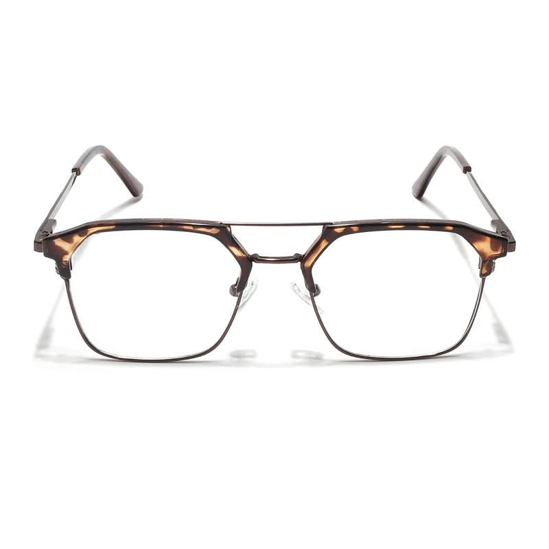 Eyejack Turbo Demi Brown Wayfarer Eyeglasses for Men & Women (202434CL952-C11)