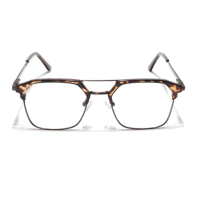 Eyejack Turbo Demi Brown Wayfarer Eyeglasses for Men & Women (202434CL952-C11)