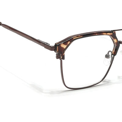 Eyejack Turbo Demi Brown Wayfarer Eyeglasses for Men & Women (202434CL952-C11)