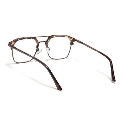 Eyejack Turbo Demi Brown Wayfarer Eyeglasses for Men & Women (202434CL952-C11)
