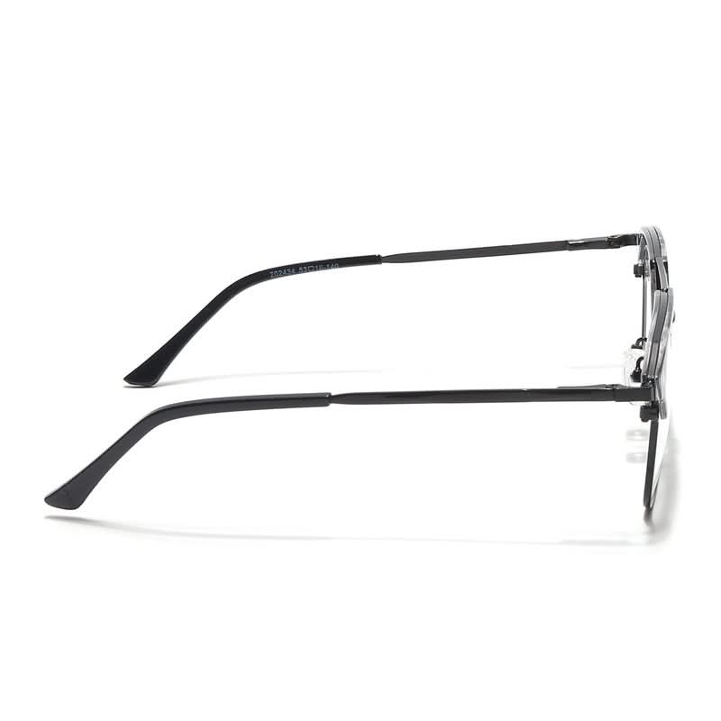 Eyejack Turbo Black & White Wayfarer Eyeglasses for Men & Women (202434CL953-C12)