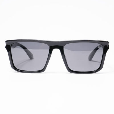 Eyejack Wayfarer Polarized Sunglasses for Men & Women (Black Lens | Shine Black Frame - 20243PCL535-C2)