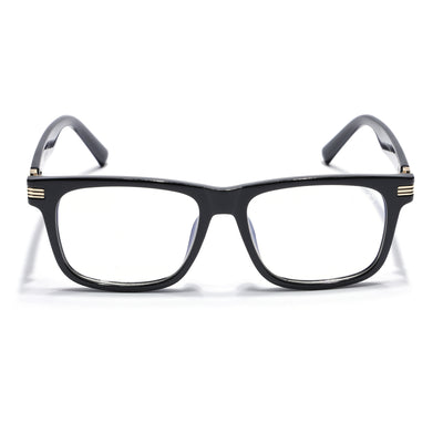 Eyejack Shine Black Square Eyeglasses for Men & Women (2258FCL2150-C1)