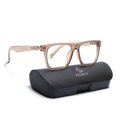 Eyejack Matt Brown Square Eyeglasses for Men & Women (2258FCL2152-C3)