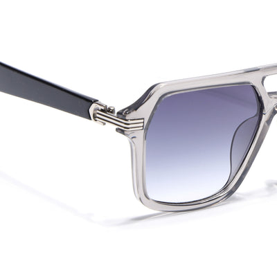 Eyejack Transparent Grey Wayfarer Sunglasses for Men & Women (2259CL2147)