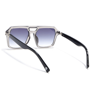 Eyejack Transparent Grey Wayfarer Sunglasses for Men & Women (2259CL2147)