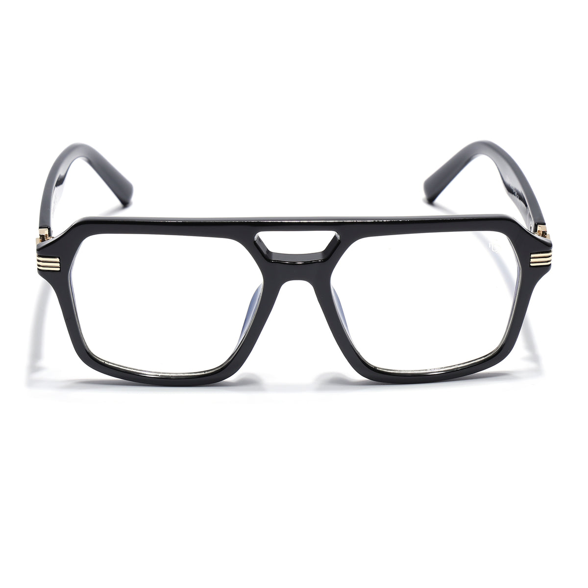 Eyejack Shine Black Wayfarer Eyeglasses for Men & Women (2259FCL2153-C1)