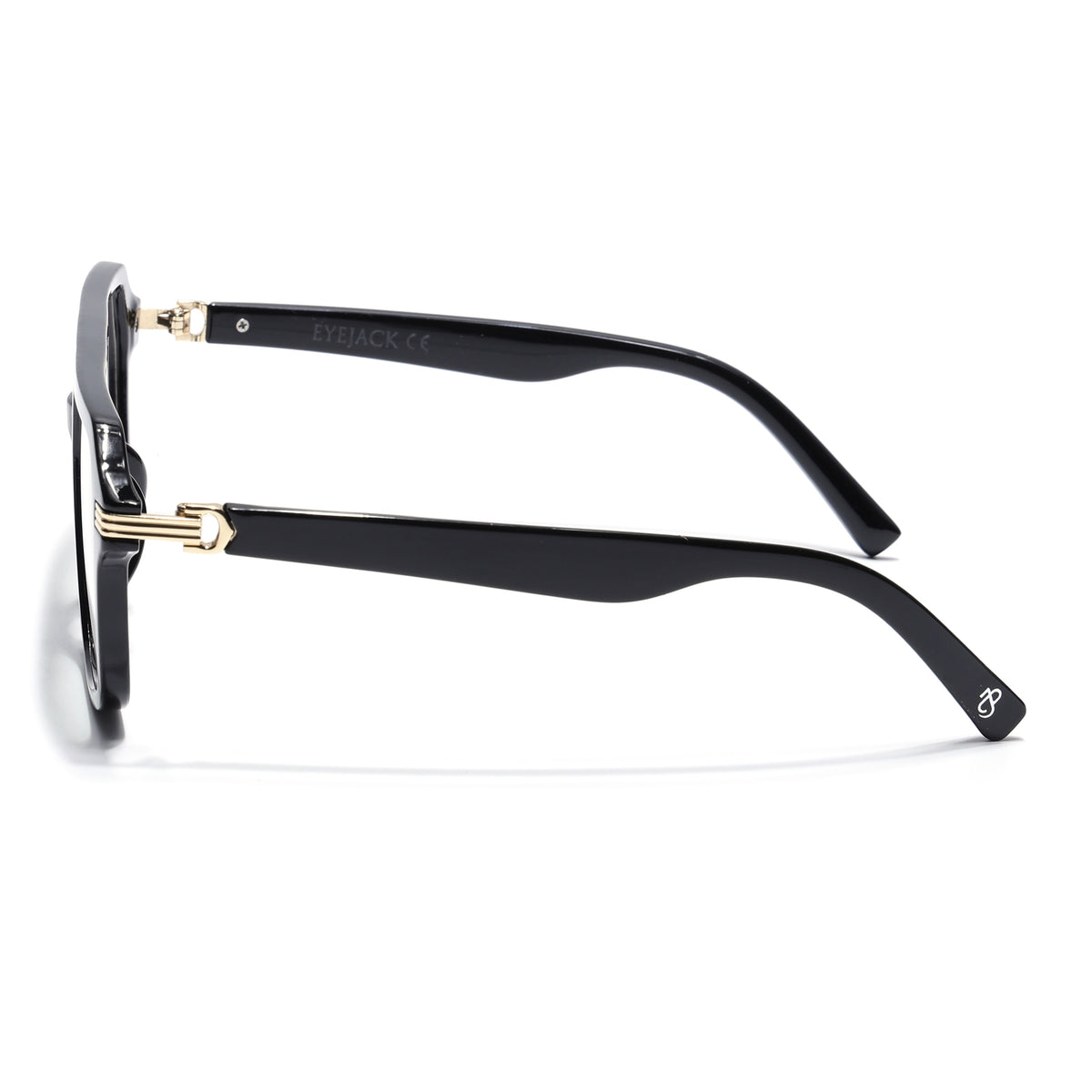 Eyejack Shine Black Wayfarer Eyeglasses for Men & Women (2259FCL2153-C1)