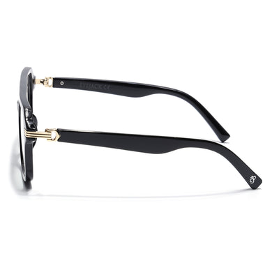 Eyejack Shine Black Wayfarer Eyeglasses for Men & Women (2259FCL2153-C1)