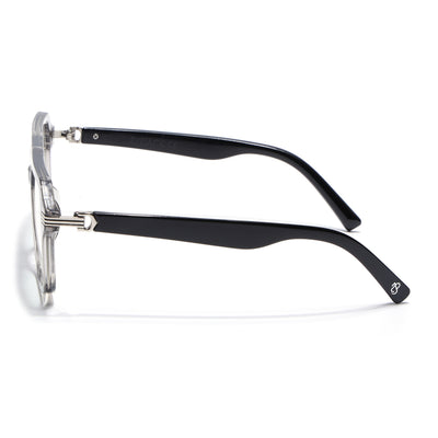 Eyejack Transparent Grey Wayfarer Eyeglasses for Men & Women (2259FCL2154-C2)