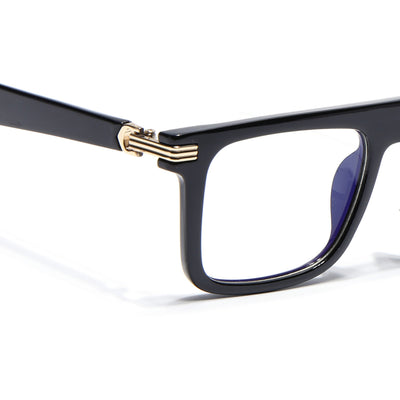 Eyejack Shine Black Wayfarer Eyeglasses for Men & Women (2261FCL2156-C1)
