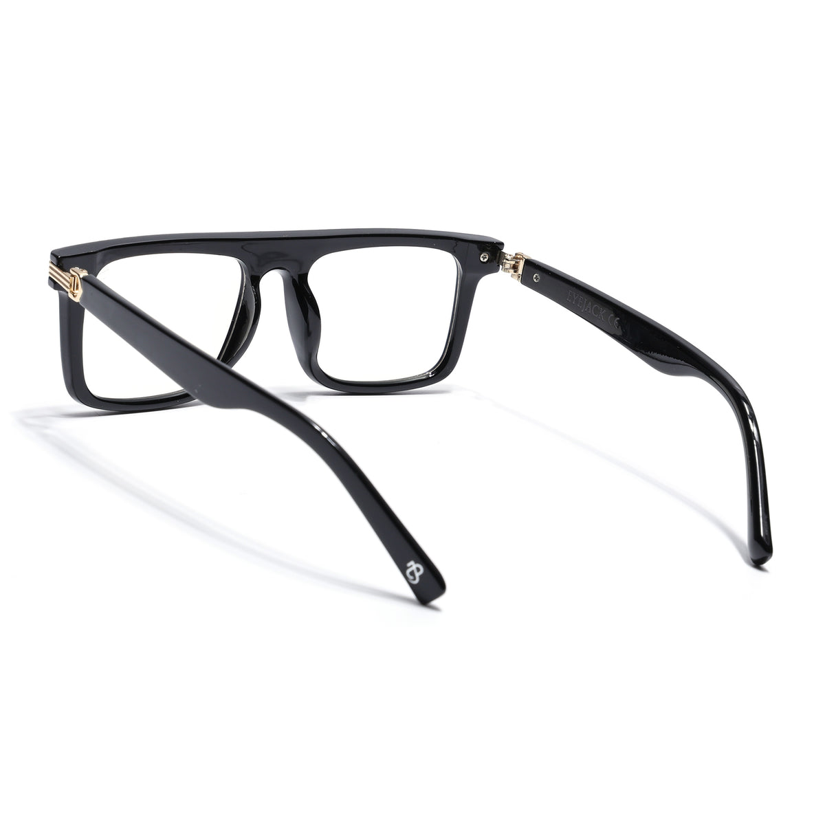 Eyejack Shine Black Wayfarer Eyeglasses for Men & Women (2261FCL2156-C1)